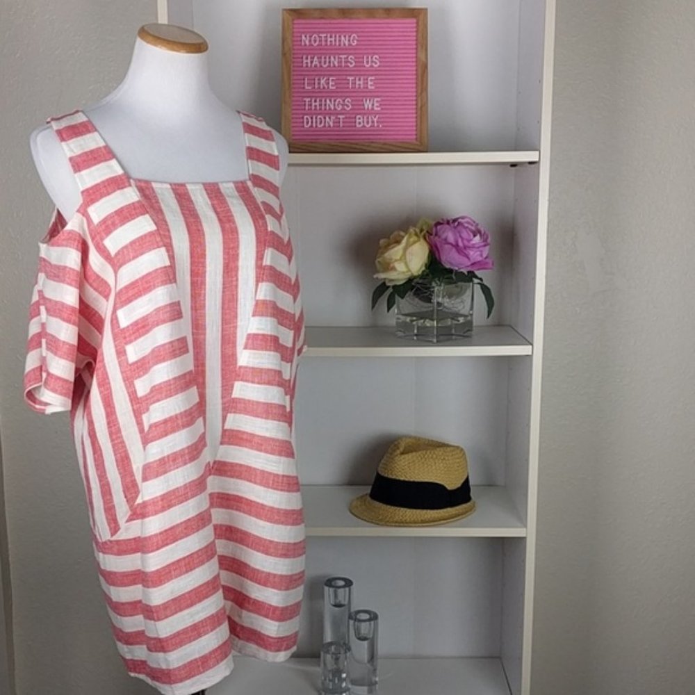 Soft Surroundings Sunset Cream Coral Tunic SZS - Picture 2 of 7